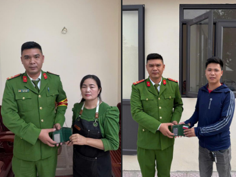 Công an xã Trường Tân phối hợp trả lại tài sản cho người đánh mất